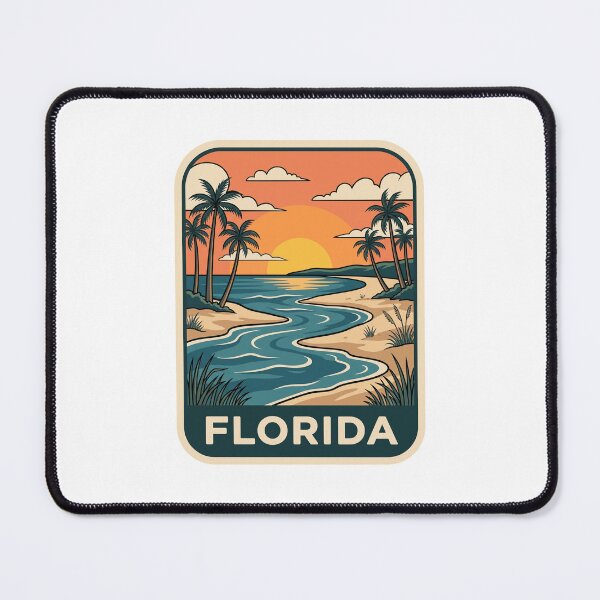 Item preview, Retro Florida Sunset Beach Tropical Travel Graphic designed and sold by Paper Drip.