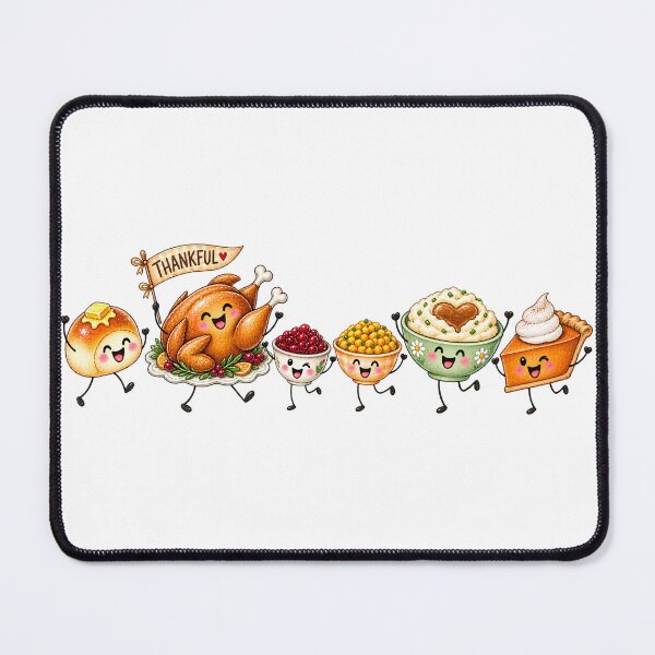 Item preview, Happy Thanksgiving Food Doodles Cute Characters Graphic Fall designed and sold by VGAfanatic.