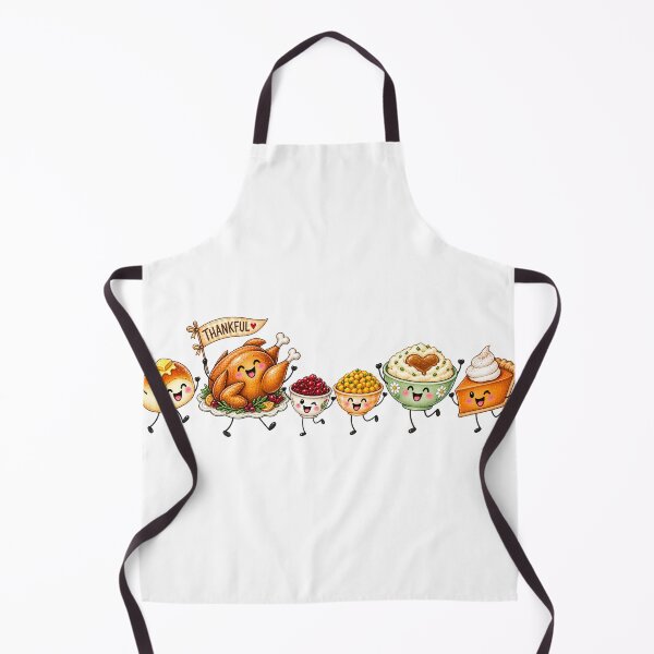 Item preview, Happy Thanksgiving Food Doodles Cute Characters Graphic Fall designed and sold by VGAfanatic.