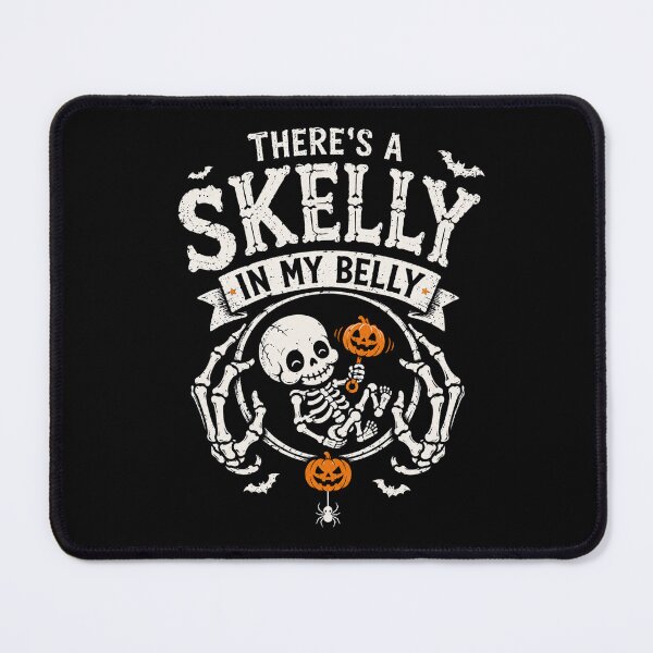 Item preview, There's a Skelly in My Belly Vintage Halloween Pregnancy Badge designed and sold by Maniutek.