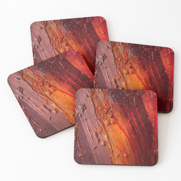 Item preview, Fiery Crimson and Gold Expressive Paint Texture designed and sold by Harmonic_Layers.