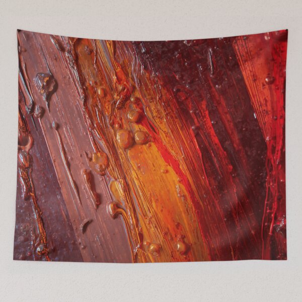 Item preview, Fiery Crimson and Gold Expressive Paint Texture designed and sold by Harmonic_Layers.