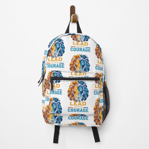 Item preview, Geometric Lion Lead with Courage Colorful Low Poly Art designed and sold by Bennie Singh.