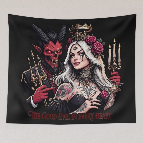 Item preview, Devil Trident Candelabra Roses Heart designed and sold by Voodoo Store Paranormal Collections.