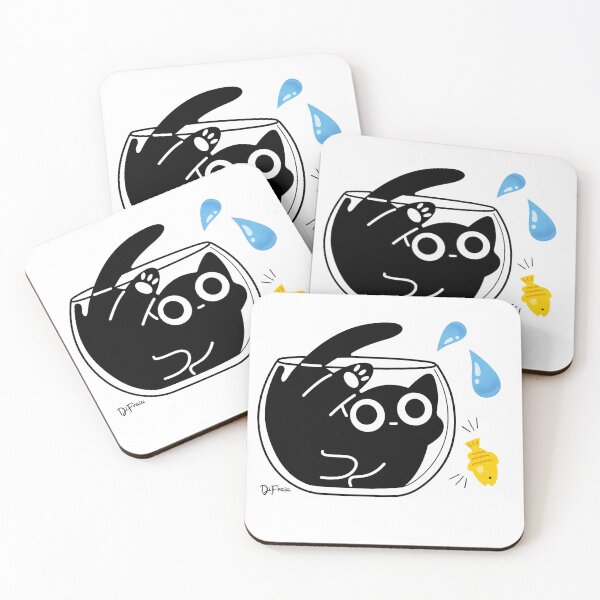 Item preview, Gato no Aquário & Peixe designed and sold by DiFraia Studio.