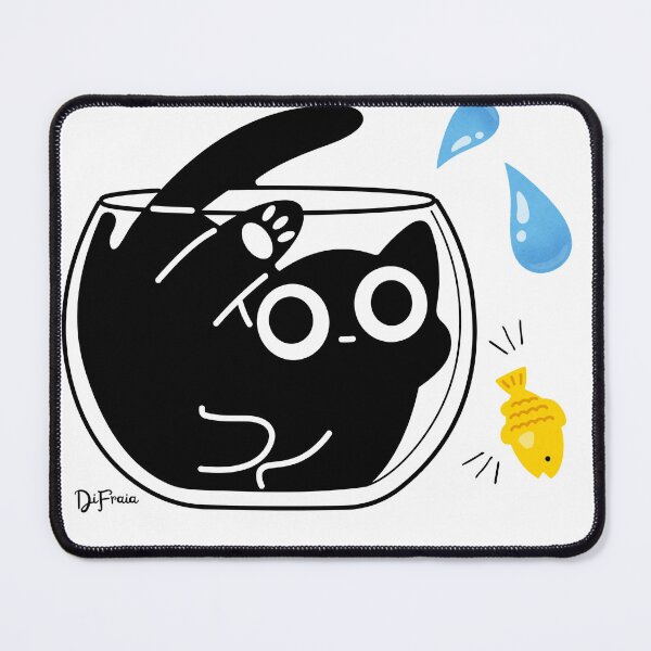 Item preview, Gato no Aquário & Peixe designed and sold by DiFraia Studio.