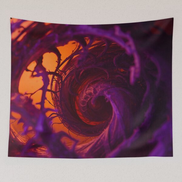 Item preview, Spooky Purple Spiral Halloween Abstract Vortex designed and sold by Harmonic_Layers.