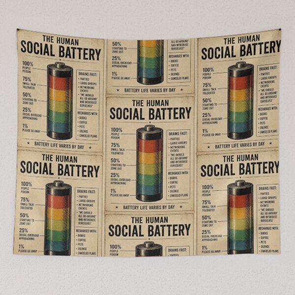 Item preview, The Human Social Battery designed and sold by TheHodgePodge.