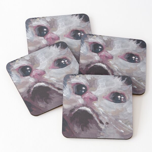 Item preview, sad cat meme ~ acrylic painting designed and sold by crissini.