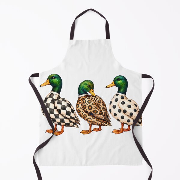 Item preview, Preppy Mallard Duck Checkered Leopard Polka Dot Design designed and sold by VGAfanatic.