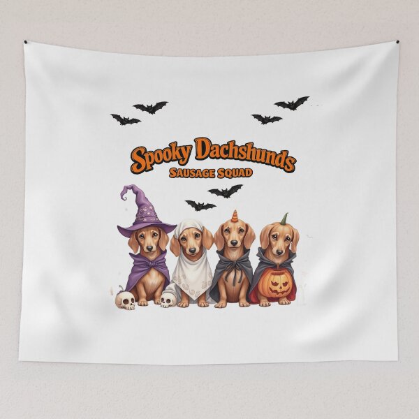 Item preview, Spooky Dachshunds Sausage Squad designed and sold by TheAchyArtist.
