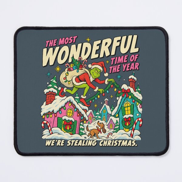 Item preview, Christmas Garland Heist for Holiday Mischief Fans designed and sold by POD DYNASTY | Original Print On Demand T-Shirt Graphics.