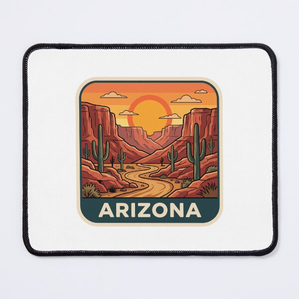 Item preview, Vintage Arizona Desert Canyon Saguaro Travel Badge designed and sold by Paper Drip.