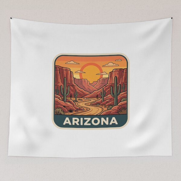 Item preview, Vintage Arizona Desert Canyon Saguaro Travel Badge designed and sold by Paper Drip.