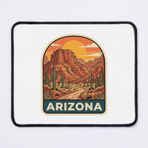 Item preview, Vintage Arizona Desert Canyon Saguaro Travel Badge designed and sold by Paper Drip.