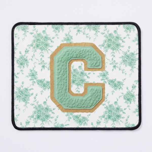 Item preview, Green Letter C Floral Monogram designed and sold by ITCHAWAWAA.
