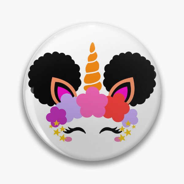 Artikelvorschau, Afro-Puff-Einhorn – Schwarze Magie mit Blumenkrone entworfen und verkauft von EleFile.