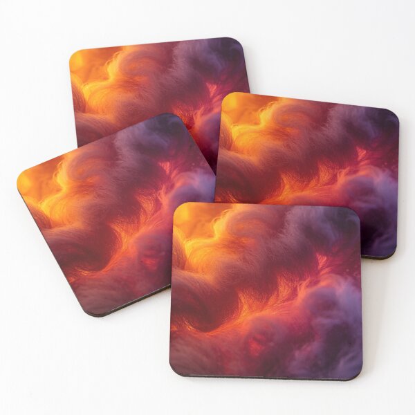 Item preview, Fiery Crimson Sunset Fiber Cloud designed and sold by Harmonic_Layers.