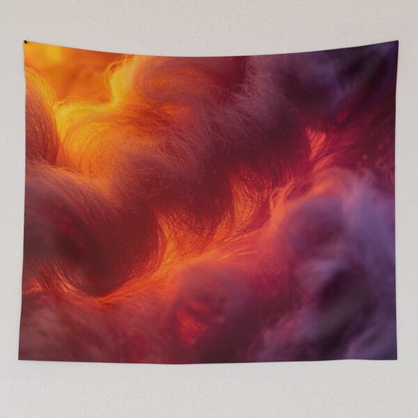 Item preview, Fiery Crimson Sunset Fiber Cloud designed and sold by Harmonic_Layers.