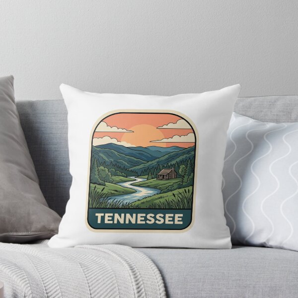Item preview, Retro Tennessee Smoky Mountains Log Cabin Travel Graphic designed and sold by Paper Drip.