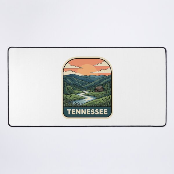 Item preview, Retro Tennessee Smoky Mountains Log Cabin Travel Graphic designed and sold by Paper Drip.
