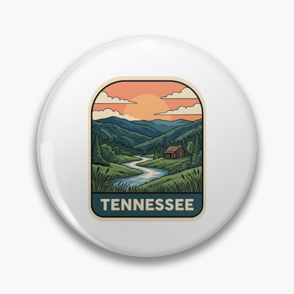 Item preview, Retro Tennessee Smoky Mountains Log Cabin Travel Graphic designed and sold by Paper Drip.