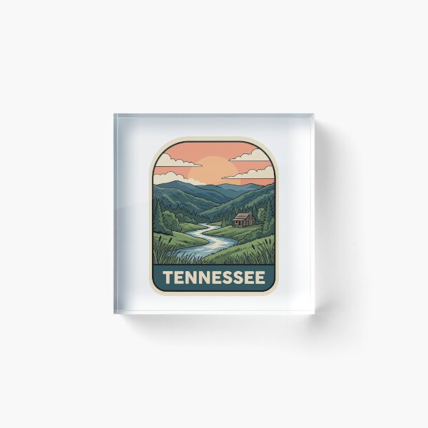 Item preview, Retro Tennessee Smoky Mountains Log Cabin Travel Graphic designed and sold by Paper Drip.