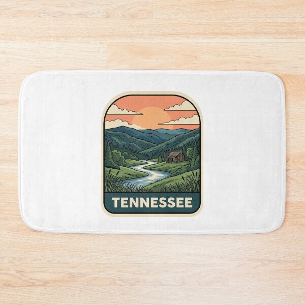 Item preview, Retro Tennessee Smoky Mountains Log Cabin Travel Graphic designed and sold by Paper Drip.