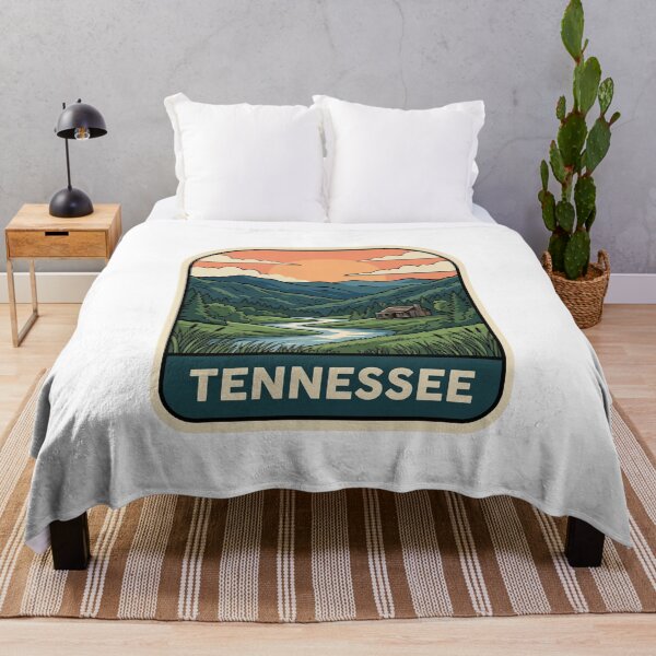 Item preview, Retro Tennessee Smoky Mountains Log Cabin Travel Graphic designed and sold by Paper Drip.