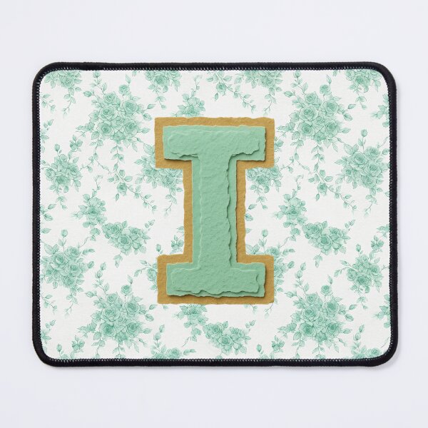 Item preview, Green Letter i Floral Monogram designed and sold by ITCHAWAWAA.