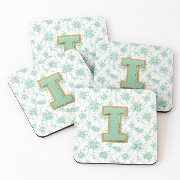 Item preview, Green Letter i Floral Monogram designed and sold by ITCHAWAWAA.