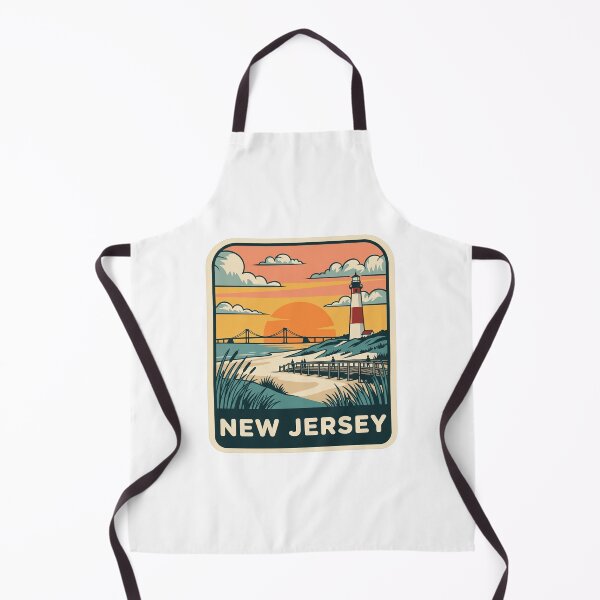 Item preview, Vintage New Jersey Coastal Lighthouse Beach Travel Graphic designed and sold by Paper Drip.