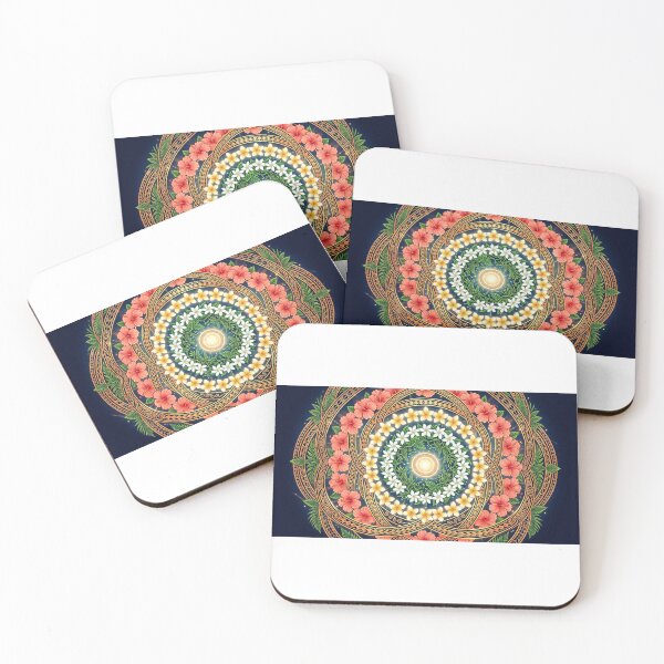 Item preview, Floral Mandala — Hibiscus, Tiaré & Frangipani, Glowing Heart designed and sold by Hawaii26.