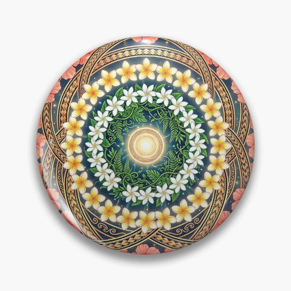 Item preview, Floral Mandala — Hibiscus, Tiaré & Frangipani, Glowing Heart designed and sold by Hawaii26.