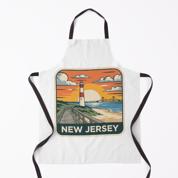 Item preview, Vintage New Jersey Coastal Lighthouse Beach Travel Graphic designed and sold by Paper Drip.