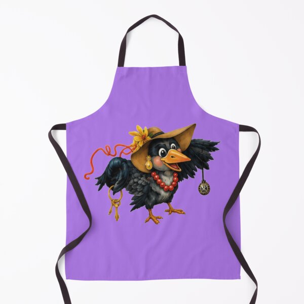Item preview, Cute Crow with Hat and Keys Illustration designed and sold by DailyDoodlesBySumbul.