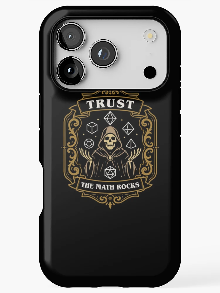 Thumbnail 1 of 4, iPhone Case, Trust the Math Rocks Tabletop RPG designed and sold by pixeptional.
