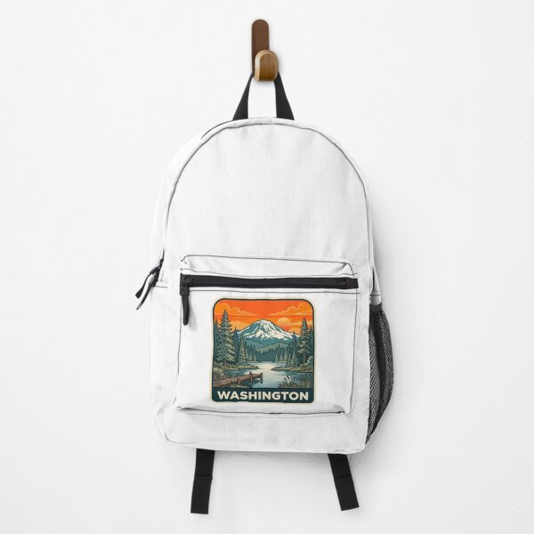 Item preview, Retro Washington State Mount Rainier Alpine Lake Art designed and sold by Paper Drip.