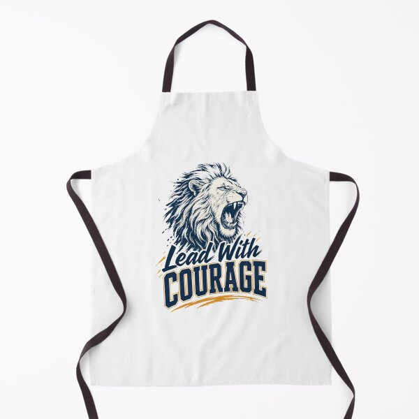 Item preview, Roaring Lion Lead with Courage Athletic Typography Motivational Art designed and sold by Bennie Singh.