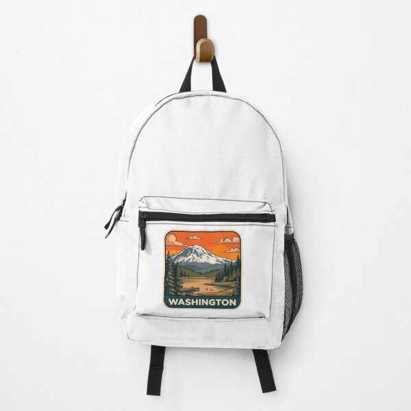 Item preview, Retro Washington State Mount Rainier Alpine Lake Art designed and sold by Paper Drip.
