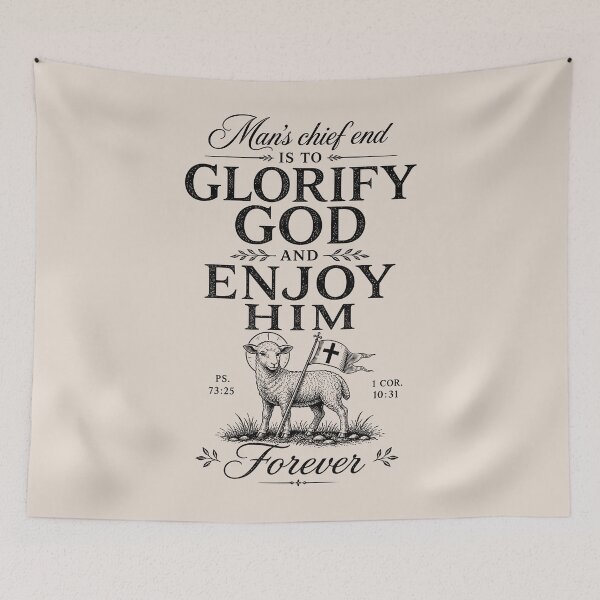 Item preview, Reformed Theology Glorify God Christian Westminster Quote - Black designed and sold by Glory After Tears.