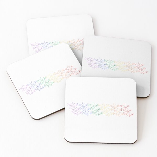 Item preview, Sharks! Multi-Color | Minimalistic | Line Art designed and sold by SunandShade.