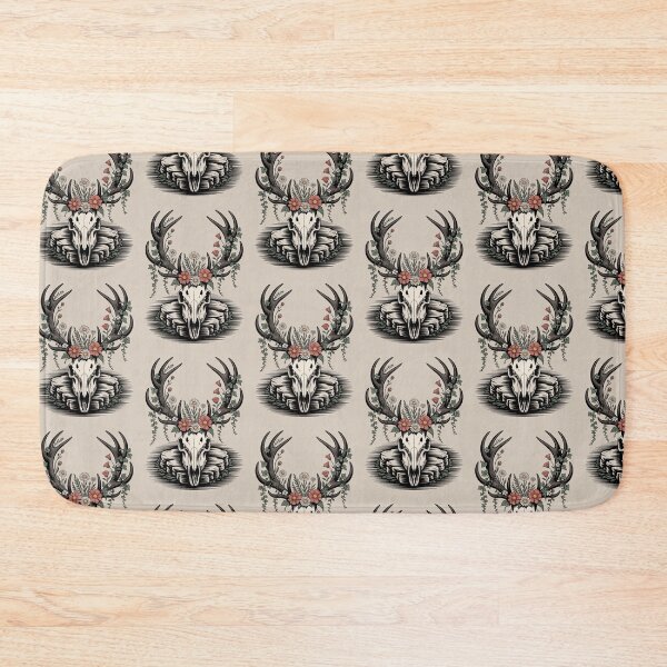 Item preview, Deer Skull Floral Antlers Botanical Art designed and sold by NuvoraNest.