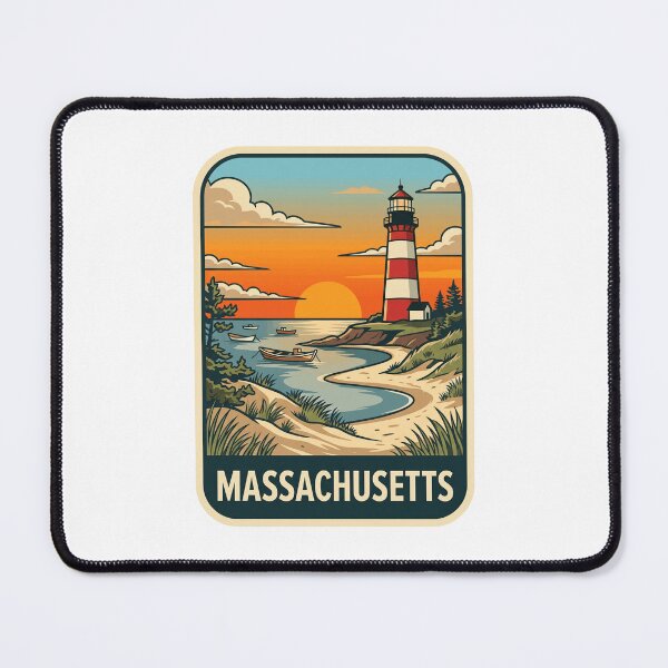 Item preview, Vintage Massachusetts Cape Cod Lighthouse Coastal Art designed and sold by Paper Drip.