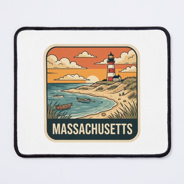 Item preview, Vintage Massachusetts Cape Cod Lighthouse Coastal Art designed and sold by Paper Drip.