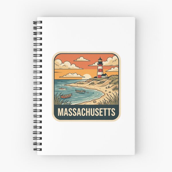 Item preview, Vintage Massachusetts Cape Cod Lighthouse Coastal Art designed and sold by Paper Drip.