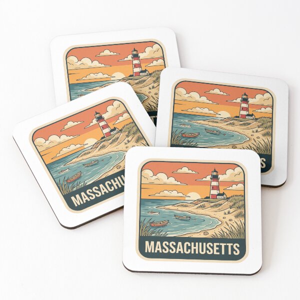 Artikelvorschau, Vintage Massachusetts Cape Cod Leuchtturm Küstenkunst entworfen und verkauft von Paper Drip.
