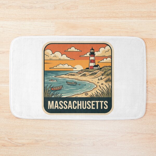 Item preview, Vintage Massachusetts Cape Cod Lighthouse Coastal Art designed and sold by Paper Drip.