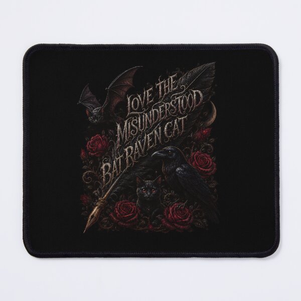 Item preview, Love The Misunderstood Bat Raven Cat, Dark Fantasy Art, Gothic Aesthetic, Witchcore, Black Cat Lovers, Vampire Vibes, designed and sold by Crystal-Tree.