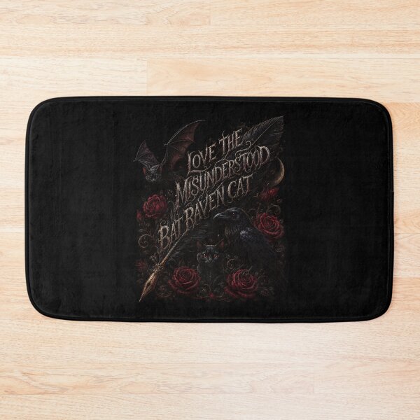 Item preview, Love The Misunderstood Bat Raven Cat, Dark Fantasy Art, Gothic Aesthetic, Witchcore, Black Cat Lovers, Vampire Vibes, designed and sold by Crystal-Tree.